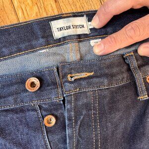 Taylor Stitch Indigo Blue Slim Jeans - Size 35 Waist